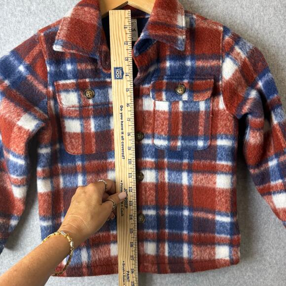 Carters Flannel Jacket Boys Sz 5 Thick Warm Plaid Western Outdoors Fall Casual - Picture 5 of 10
